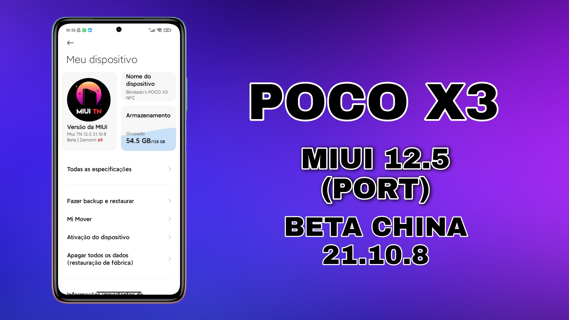 Poco F3 - Miui 12.5 Enhanced Android 12 - Nova Tradução compatível