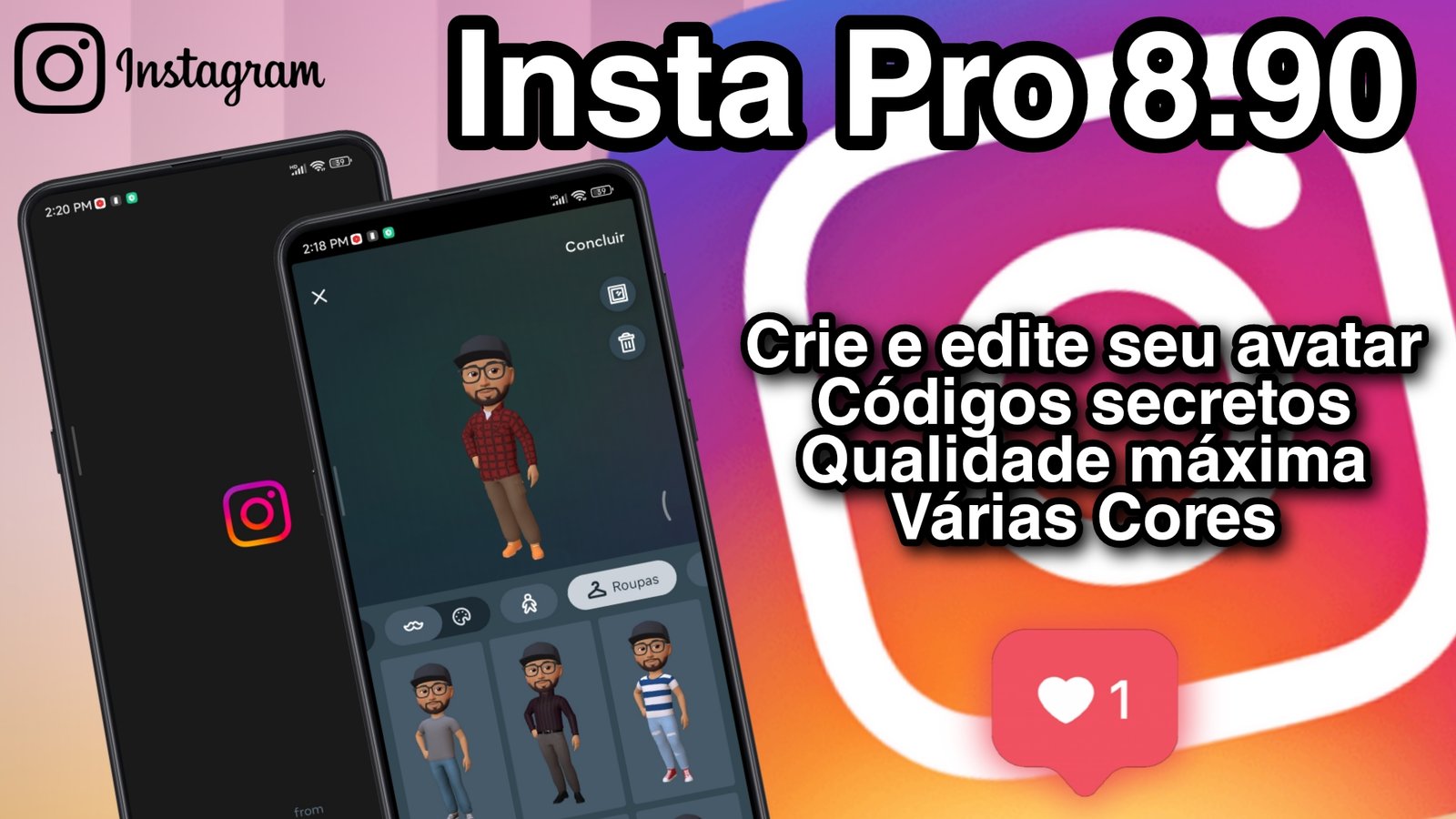 Atualizou - Insta Pro 8.90 - Melhor InstaMod - Crie e use Avatar ...
